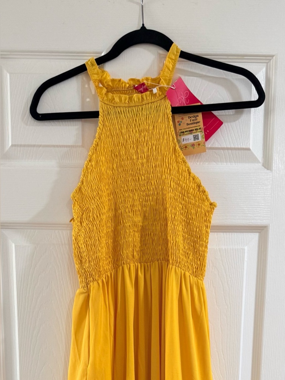 Sunny Yellow Smocked Maxi Dress